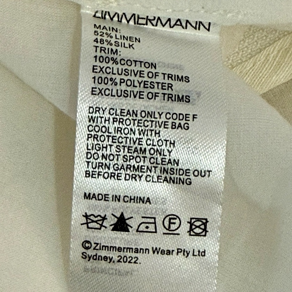 NWOT $1600 MSRP Zimmermann Ivory Wanderland Corset-Style Midi Dress US Size 4-6 - Picture 13 of 15
